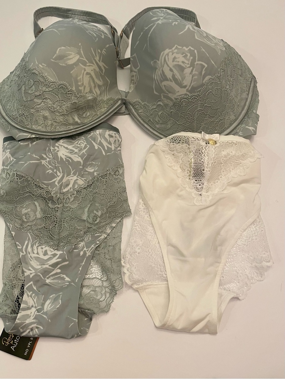 Marks & Spencer’s Autograph Shirt Bra & Lace Bikini Pants Bra 40D briefs XXL New